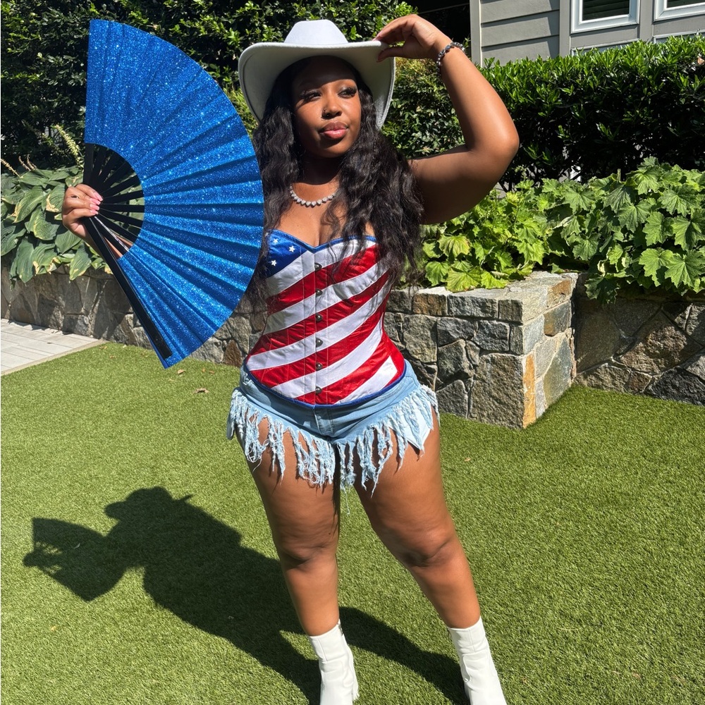 American Flag Corset Top (Custom-Made for Cowboy Carter Tour) - Picture 4 of 5